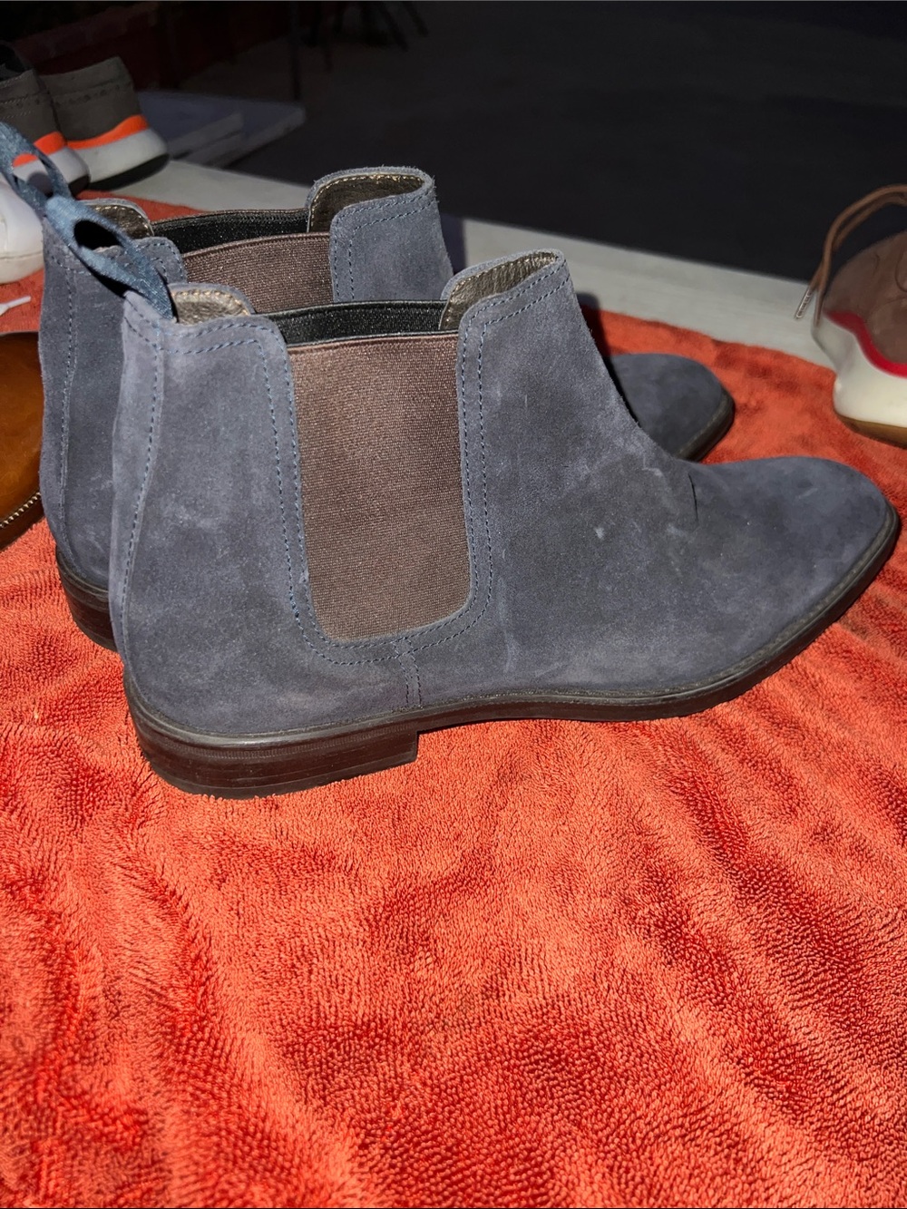 Donald J Pliner Barton 23 Boots Chelsea Blue Suede Size 9 Men’s
